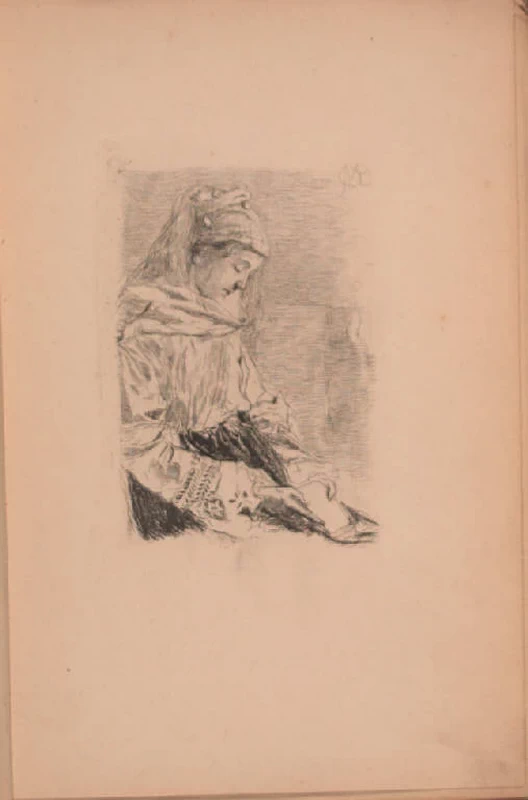 Ritratto della moglie Carolina Marignani in veste di contadina - Raccolte Grafiche, Castello Sforzesco, Milano 1